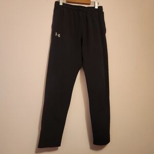 Under Armour UA Women's Knit Warmup Sweatpants Black Zippered Ankles Size M